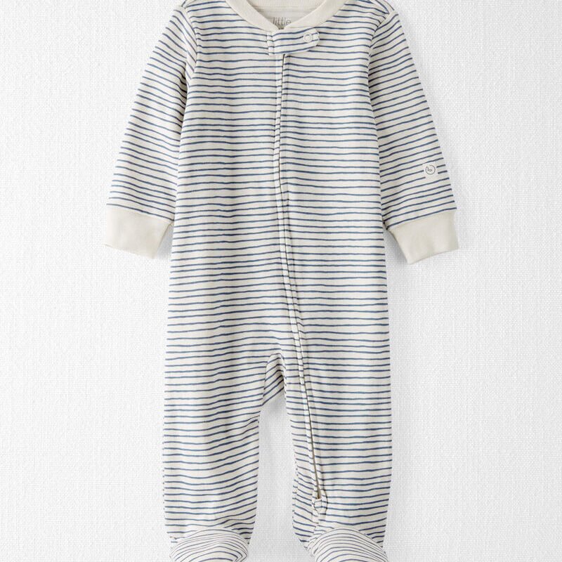 Baby Organic Cotton Sleeper Pyjamas in Stripes